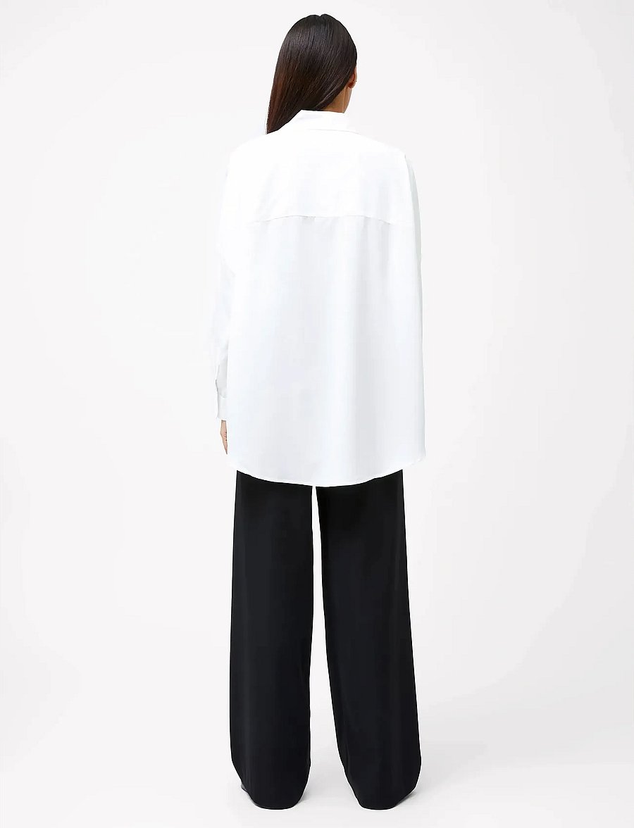 French Connection - CAPRINA CREPE LS BUTTON SHIRT - langärmlige hemden - winter white - 3