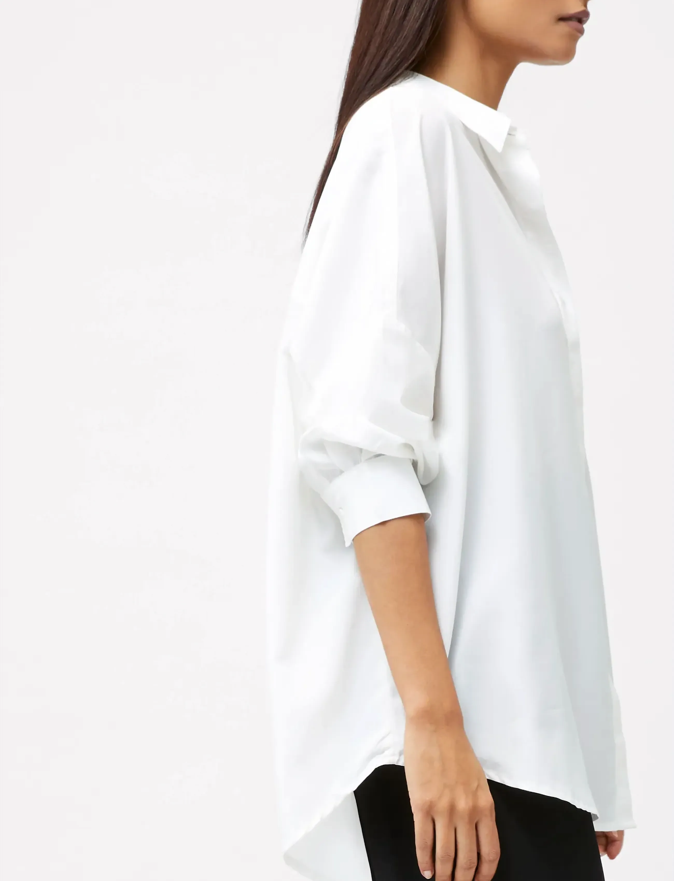 French Connection - CAPRINA CREPE LS BUTTON SHIRT - langærmede skjorter - winter white - 5