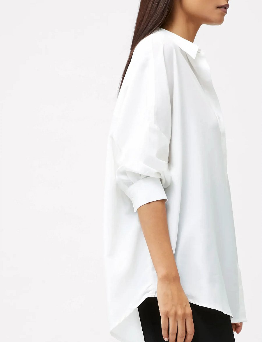 French Connection - CAPRINA CREPE LS BUTTON SHIRT - langärmlige hemden - winter white - 5