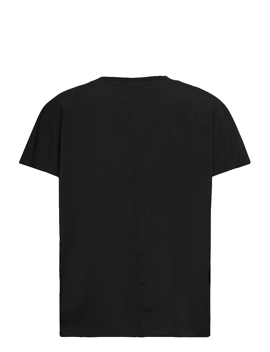 French Connection - CREPE LIGHT CREW NECK TOP - t-paidat - black - 2