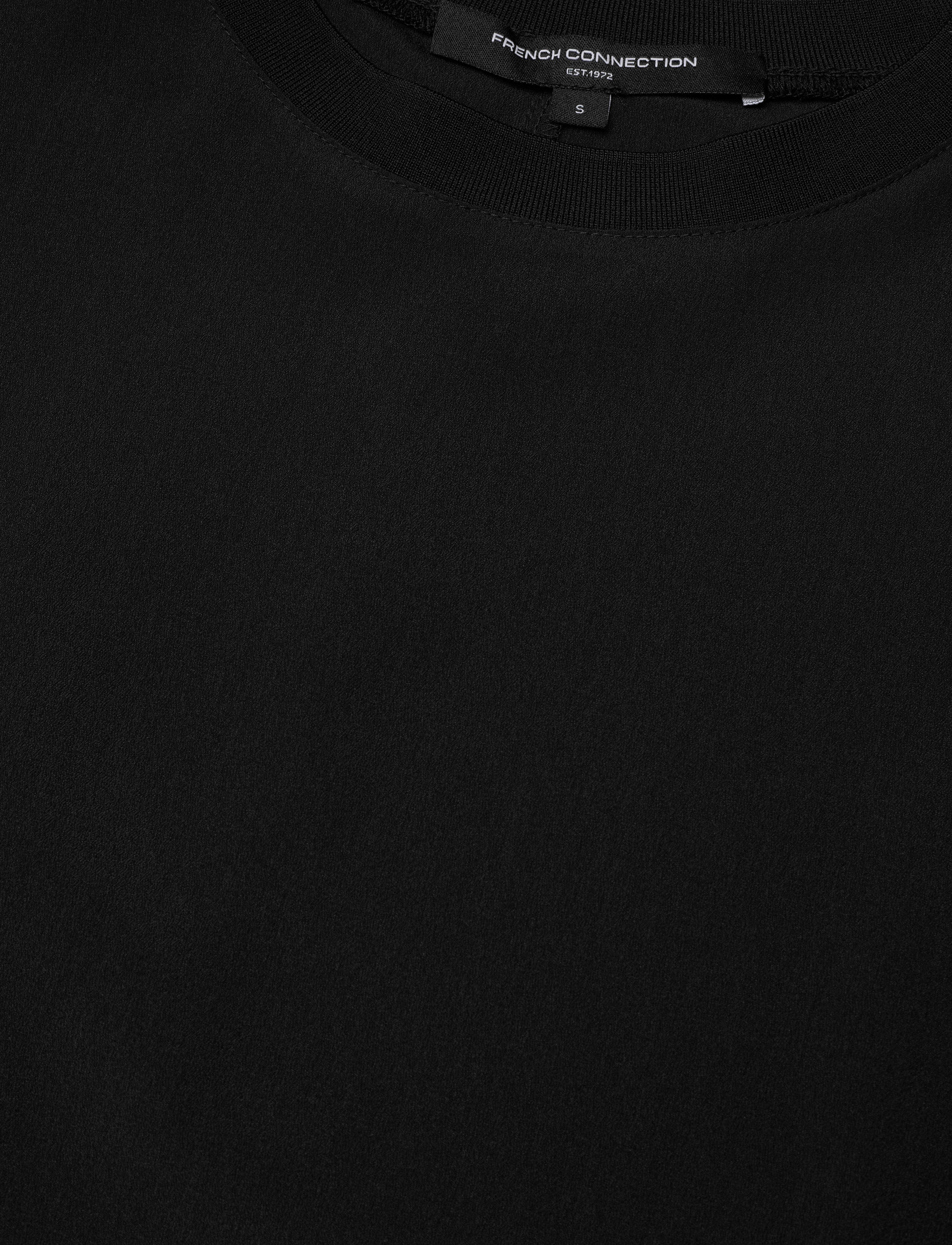 French Connection - CREPE LIGHT CREW NECK TOP - t-särgid - black - 4