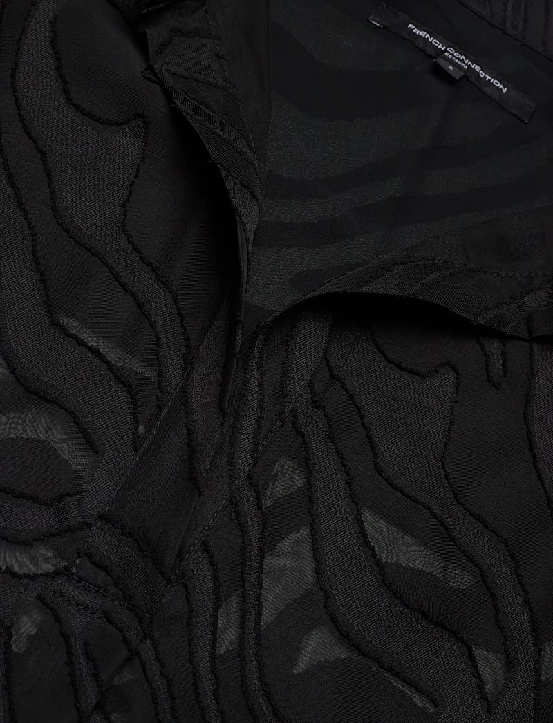 French Connection - ZEBRA DEVORE POPOVER - långärmade skjortor - black - 5