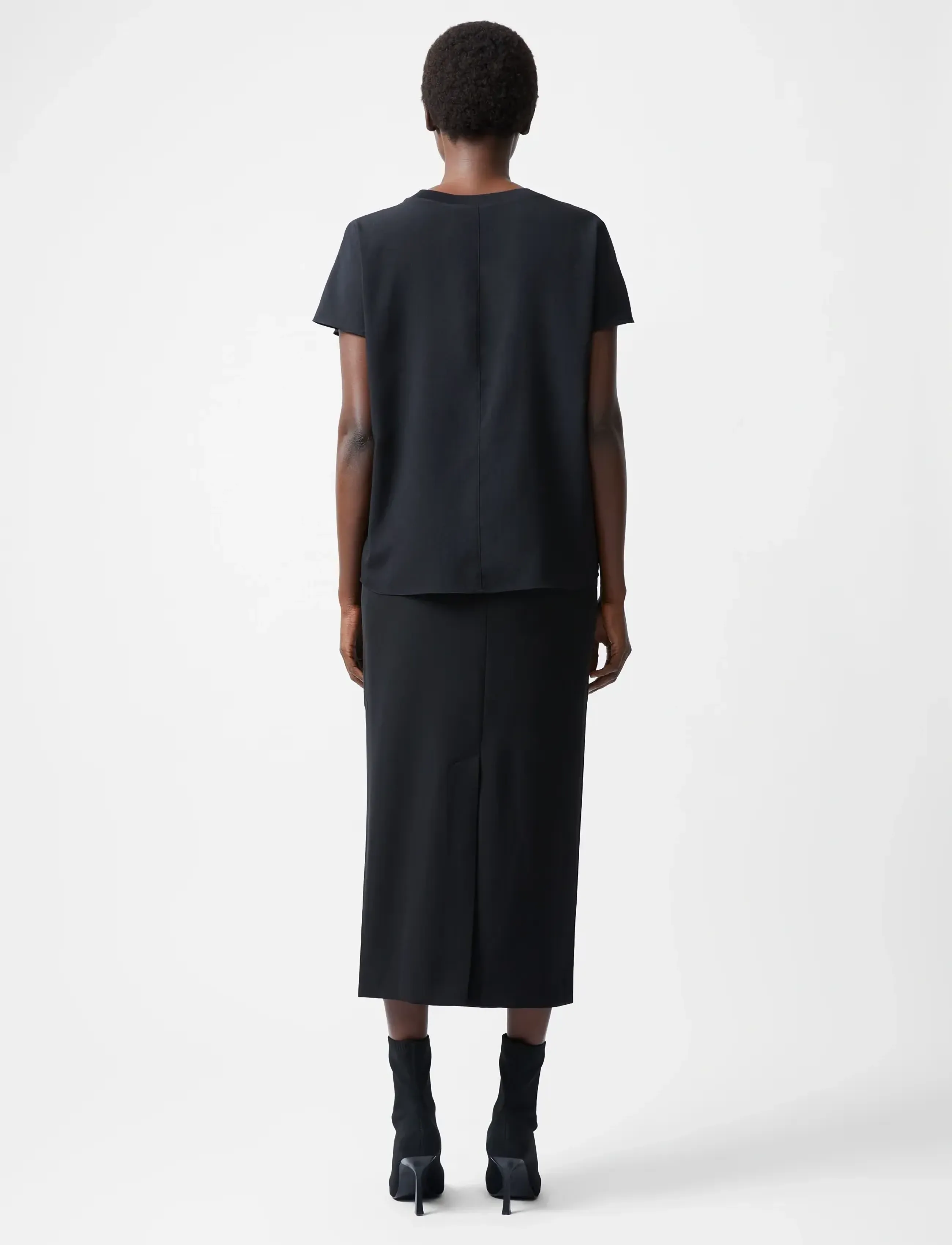 French Connection - CAPRINA CREPE CREW NECK TOP - black - 3