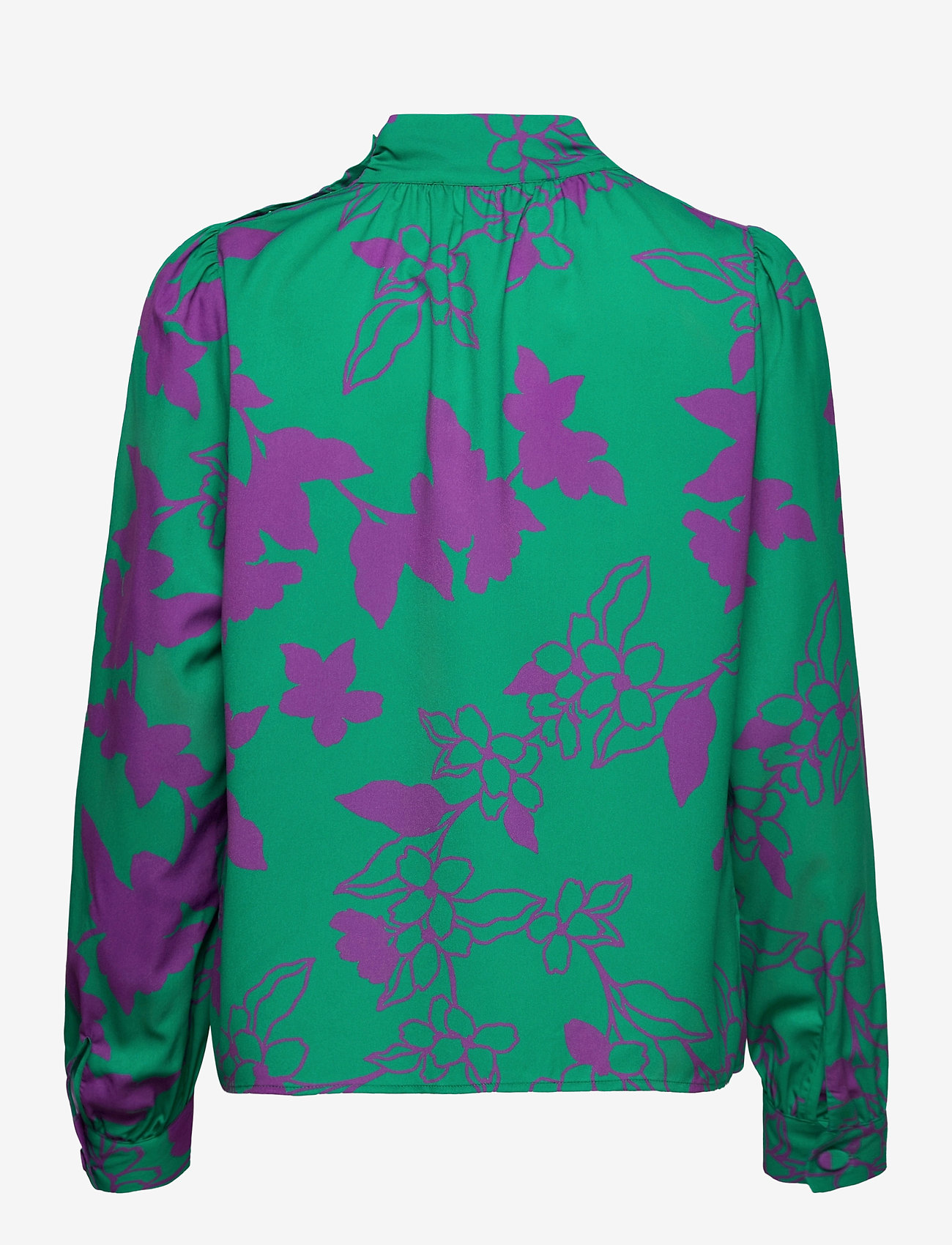 French Connection - ARINA LIGHT BUTTON NECK TOP - peppr gr/tyrian prpl - 1