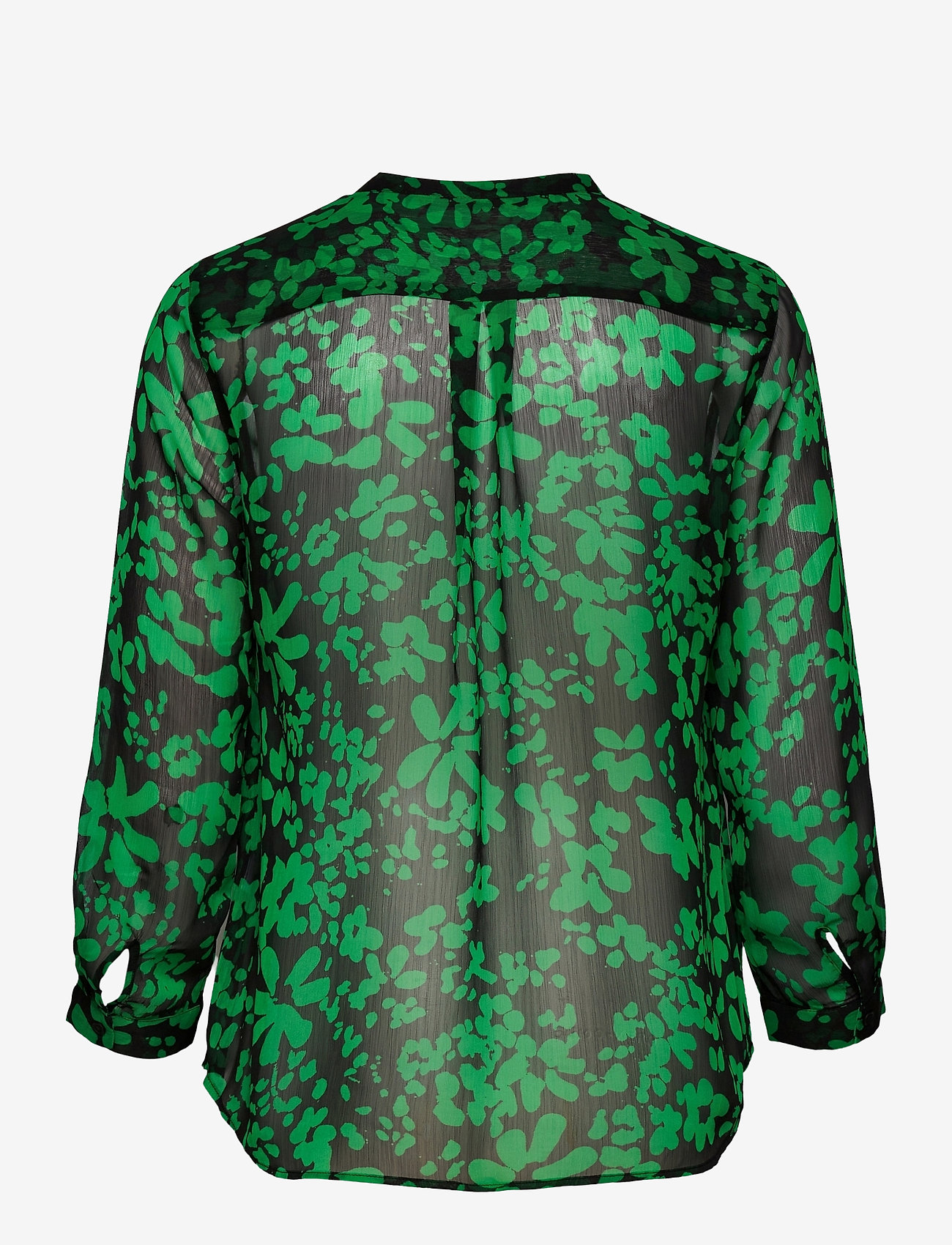 French Connection - FLORAL CRINKLE SHIRT - black/palm green - 1