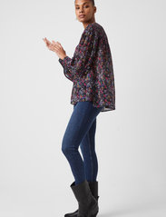French Connection - ALAANA CRINKLE TOP - long-sleeved blouses - black multi - 3