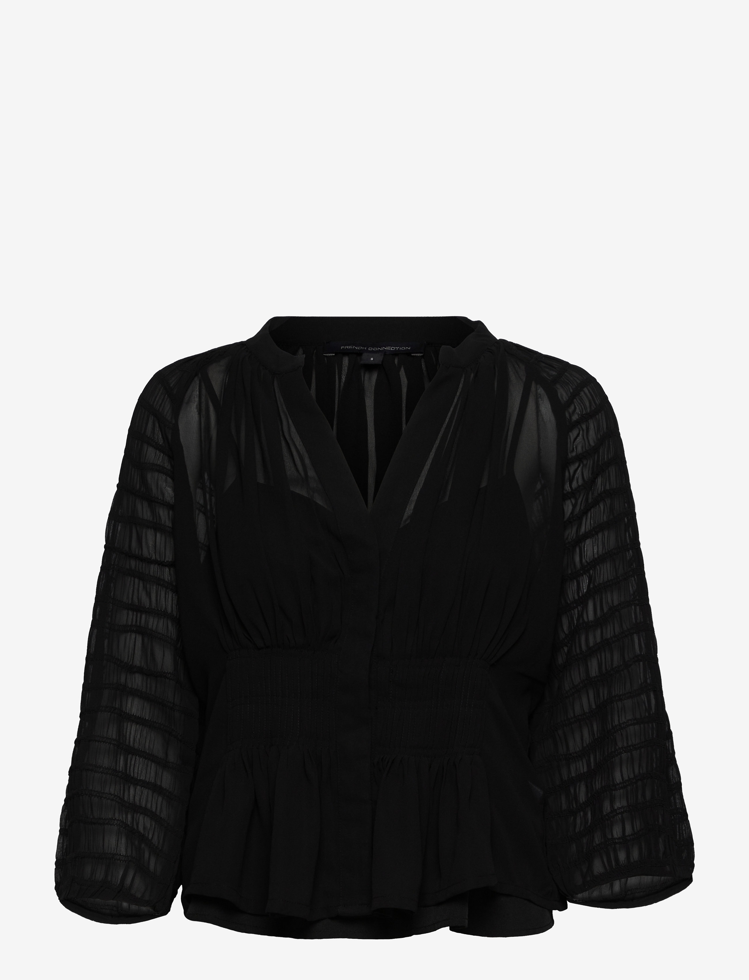French Connection - PF CORA PLEATED SMOCK TOP - black - 1