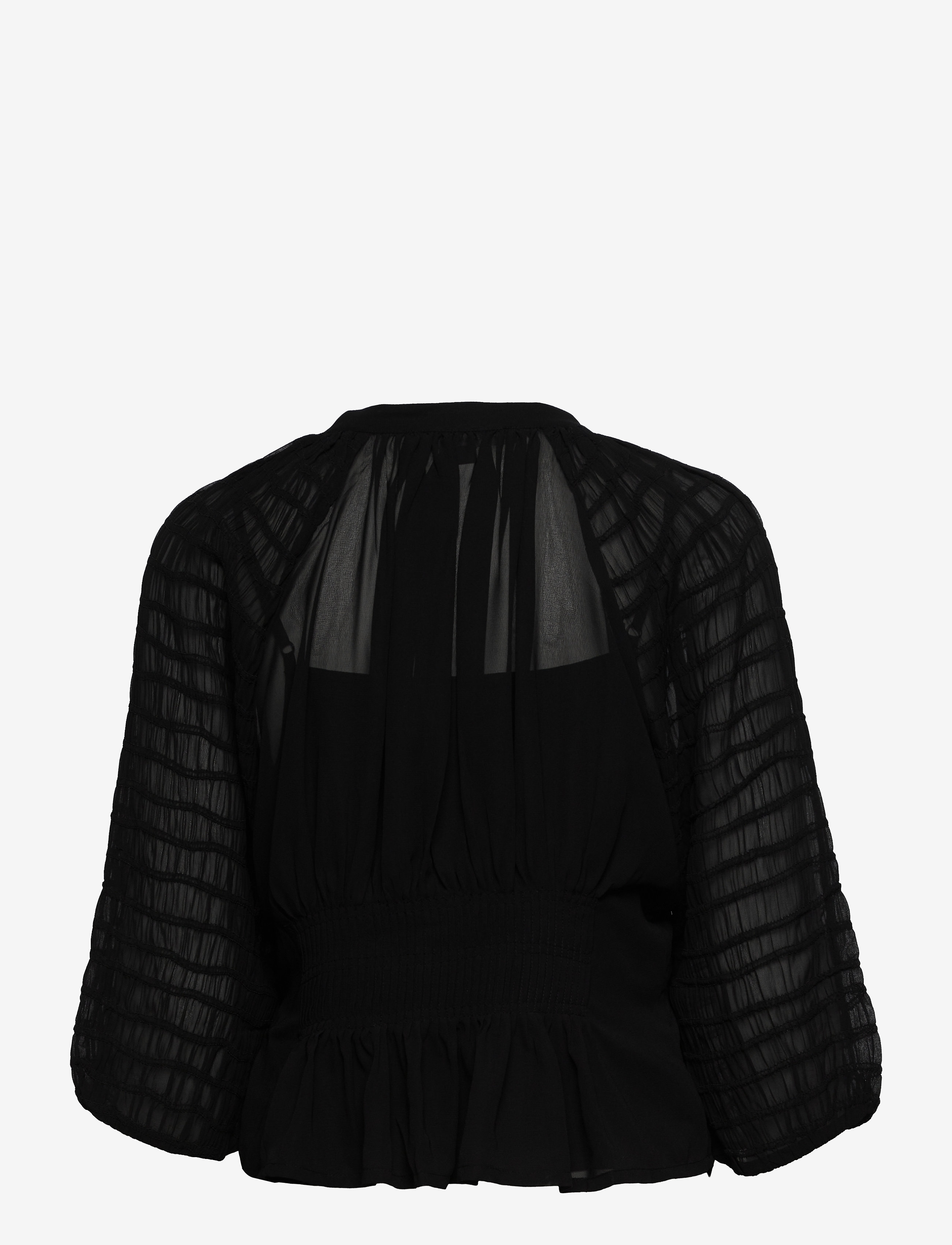 French Connection - PF CORA PLEATED SMOCK TOP - black - 2