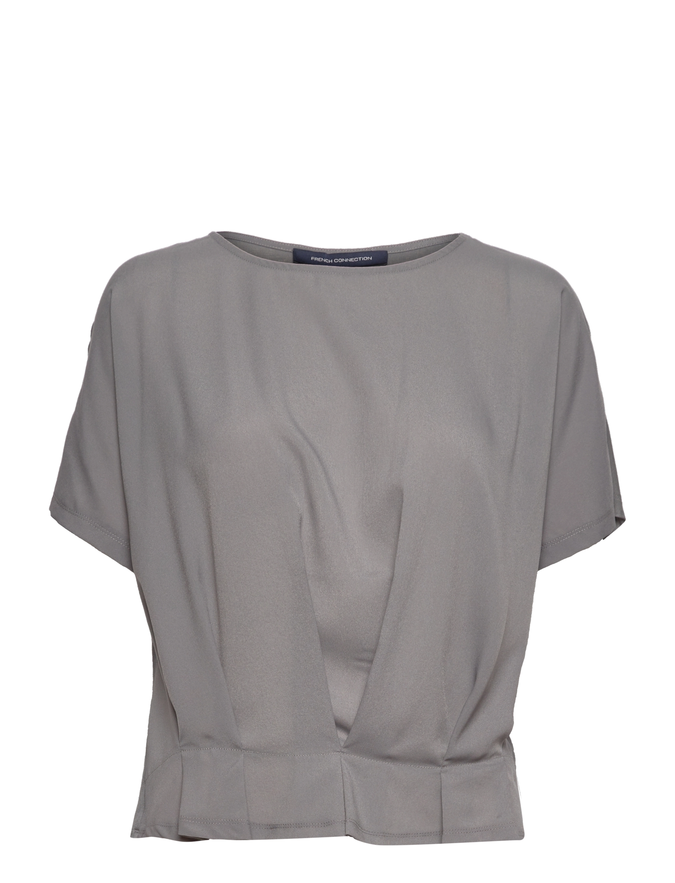 French Connection - AUGUSTA PLEAT PEPLUM HEM TOP - warm graphite - 0