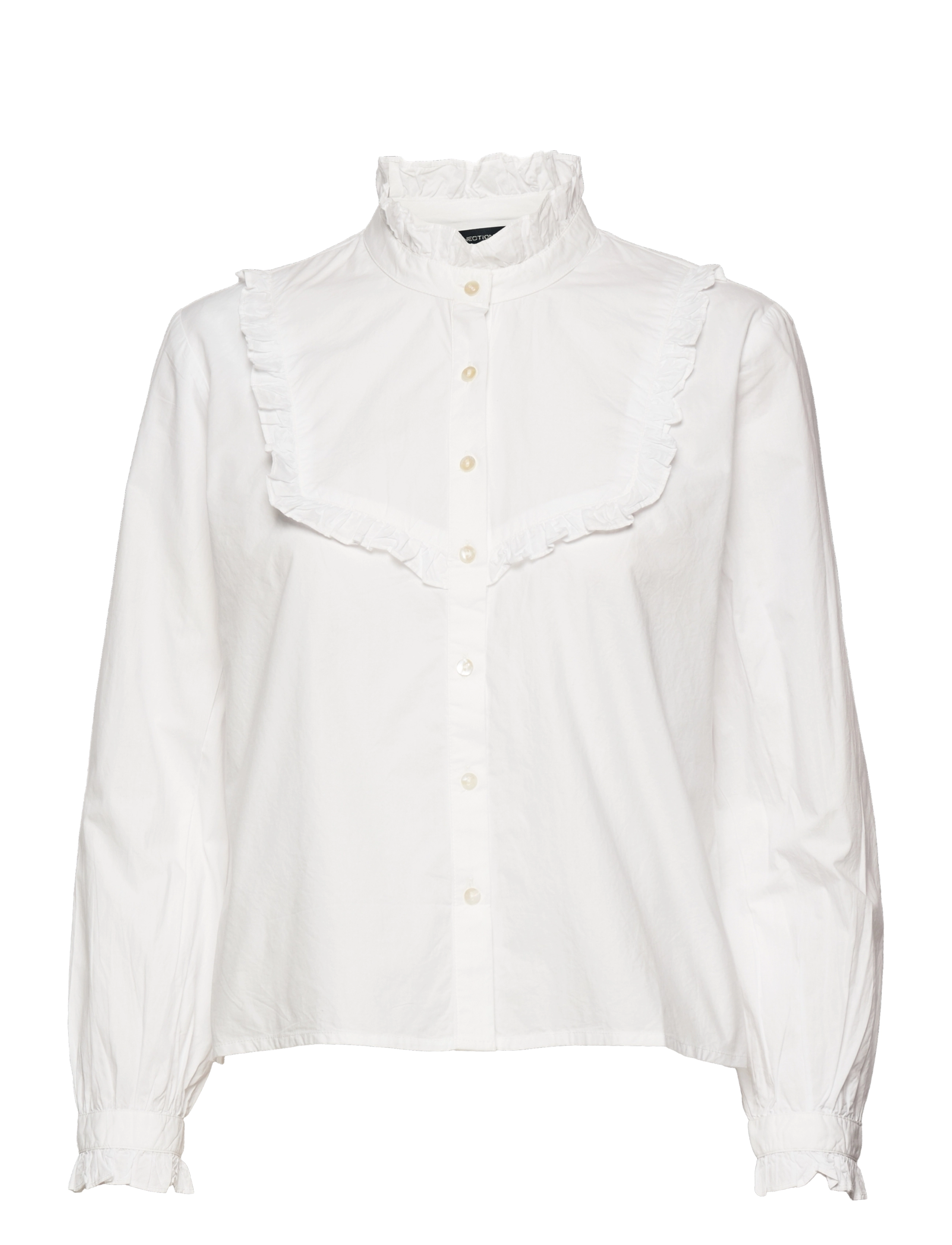 French Connection - ZAVES ORGANIC POPLIN RUF BLOUS - summer white - 0