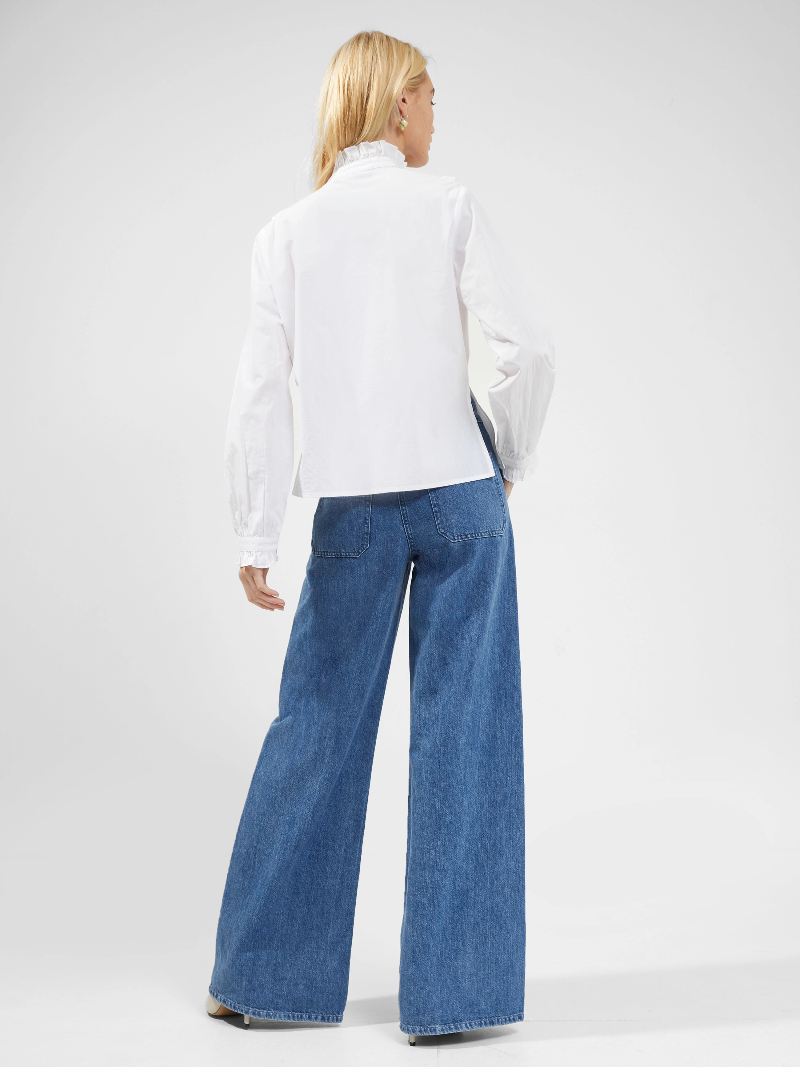 French Connection - ZAVES ORGANIC POPLIN RUF BLOUS - summer white - 4