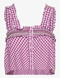 ADALHIA GINGHAM SMOCK TOP, French Connection