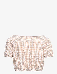 French Connection - FILIPPA COT POPLIN OFF SHLD TP - crop tops - incense - 1