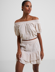 French Connection - FILIPPA COT POPLIN OFF SHLD TP - crop topit - incense - 2