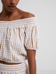 French Connection - FILIPPA COT POPLIN OFF SHLD TP - crop topit - incense - 3