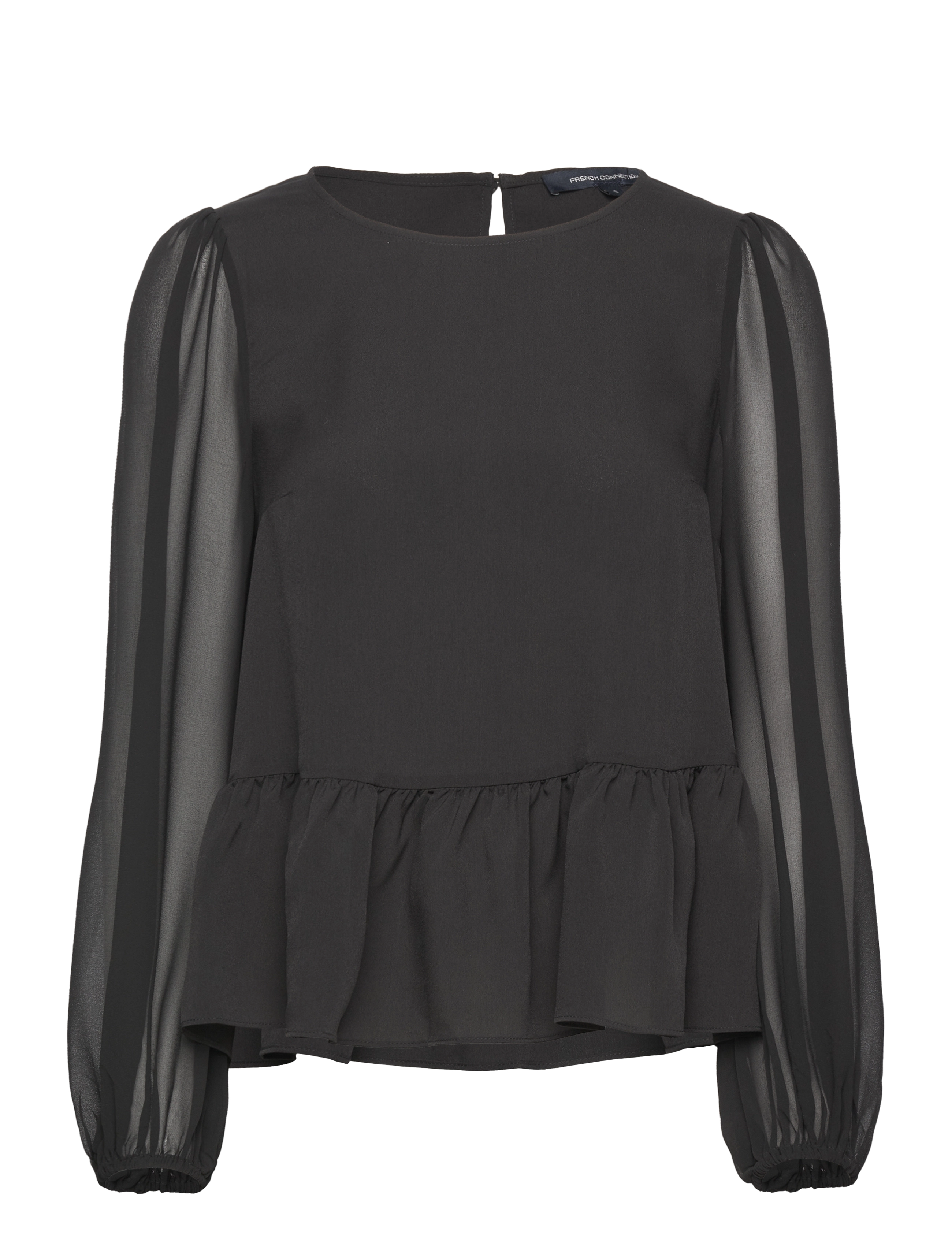 French Connection - CREPE LIGHT GEORGETT PEPLUM TP - black - 1