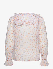French Connection - CAMILLE HALLIE CRINKLE LS TOP - long-sleeved blouses - summer white multi - 1