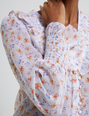 French Connection - CAMILLE HALLIE CRINKLE LS TOP - bluzki z długimi rękawami - summer white multi - 3