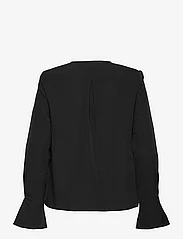 French Connection - CREPE LIGHT ASYMM FRILL SHIRT - pitkähihaiset puserot - blackout - 2