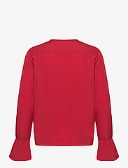 French Connection - CREPE LIGHT ASYMM FRILL SHIRT - long-sleeved blouses - warm red - 1