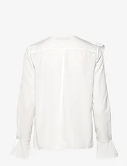 French Connection - CREPE LIGHT ASYMM FRILL SHIRT - long-sleeved blouses - winter white - 1