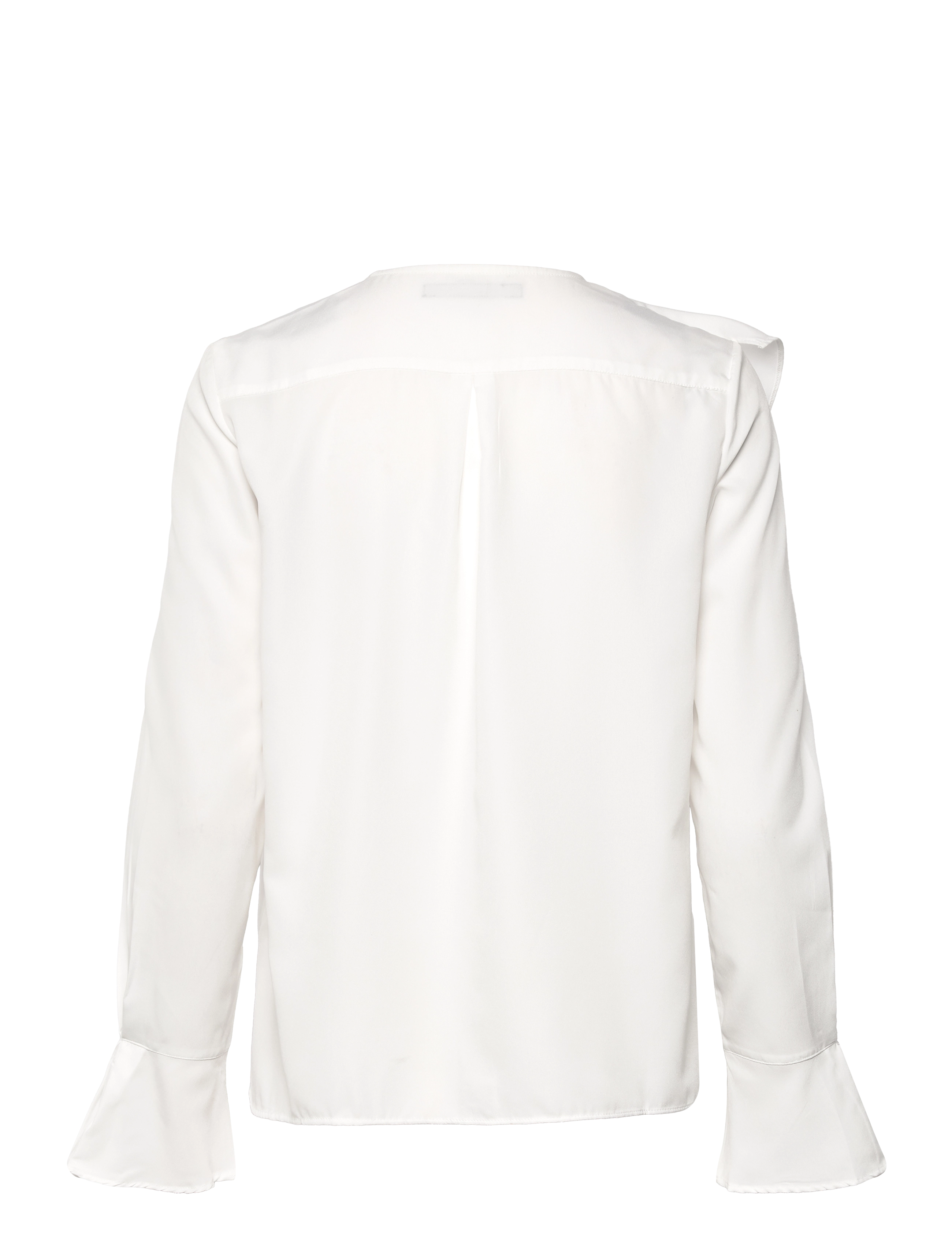 French Connection - CREPE LIGHT ASYMM FRILL SHIRT - winter white - 1