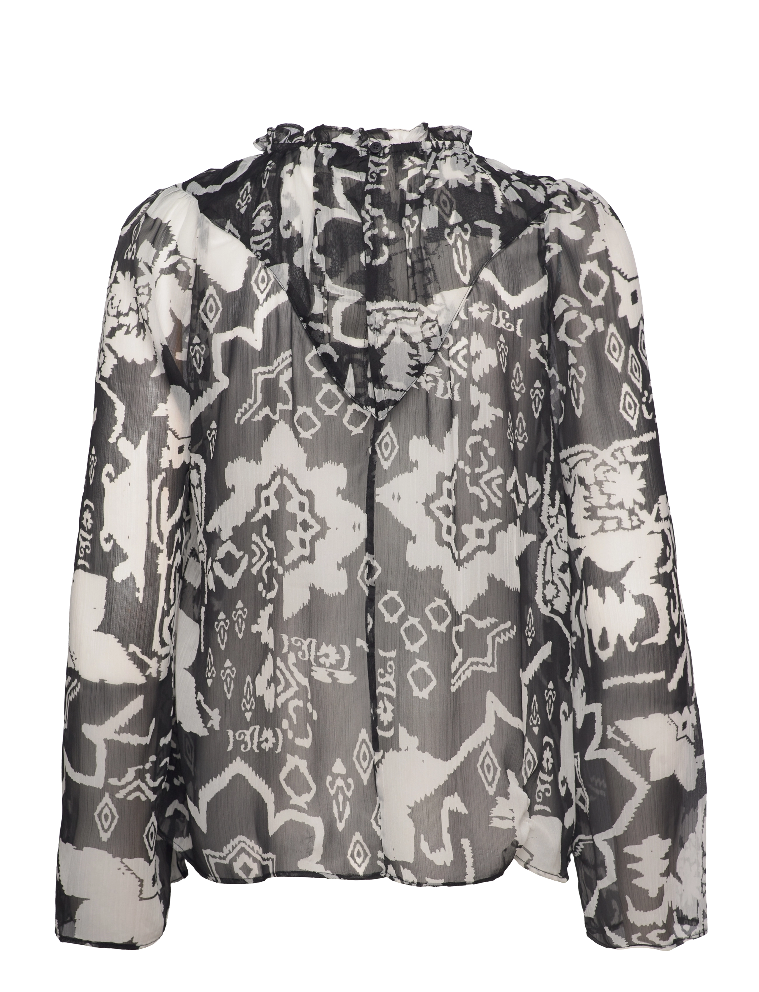 French Connection - DEON HALLIE HIGH NK POPOVER - langærmede bluser - black/cream - 2
