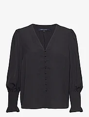 French Connection - CREPE V NECK BLOUSE - bluzki z długimi rękawami - blackout - 0
