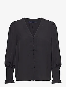 CREPE V NECK BLOUSE, French Connection