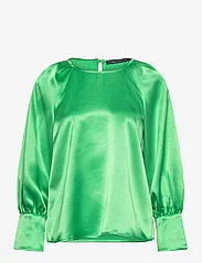 French Connection - ADORA SATIN TOP - langermede bluser - green mineral - 0