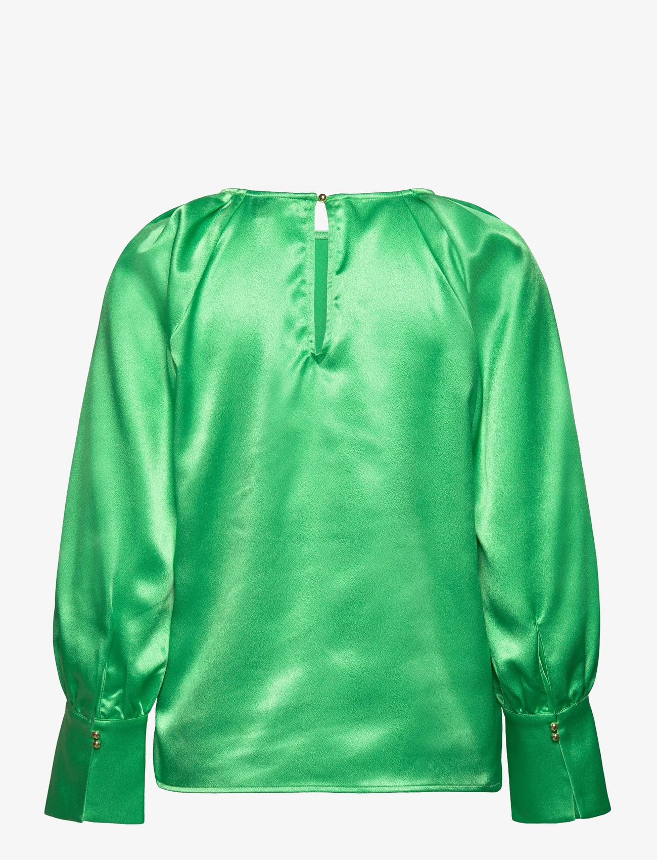 French Connection - ADORA SATIN TOP - langermede bluser - green mineral - 1