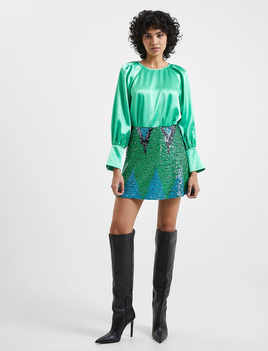 French Connection - ADORA SATIN TOP - green mineral - 0