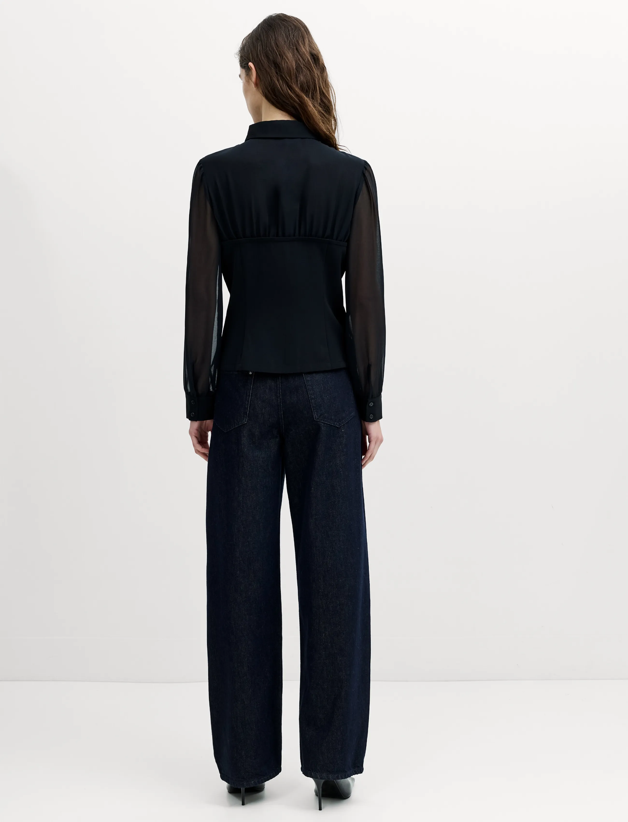 French Connection - AREZZO CORSET SHIRT - långärmade skjortor - black - 3
