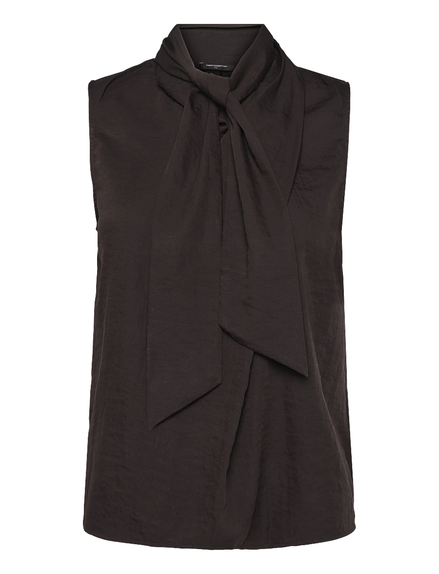 French Connection - LEELA SCARF TOP - sleeveless blouses - mocha brown - 1