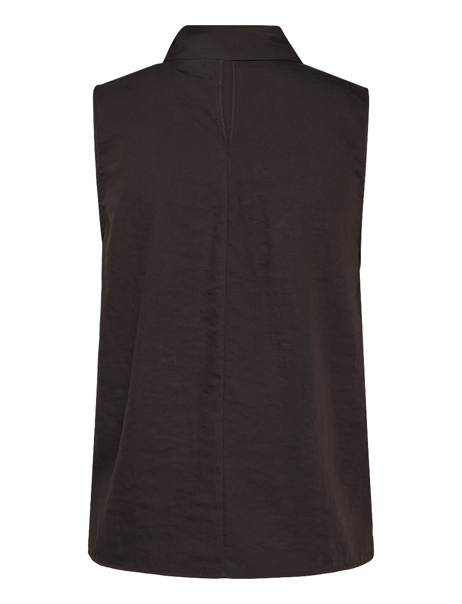 French Connection - LEELA SCARF TOP - sleeveless blouses - mocha brown - 2