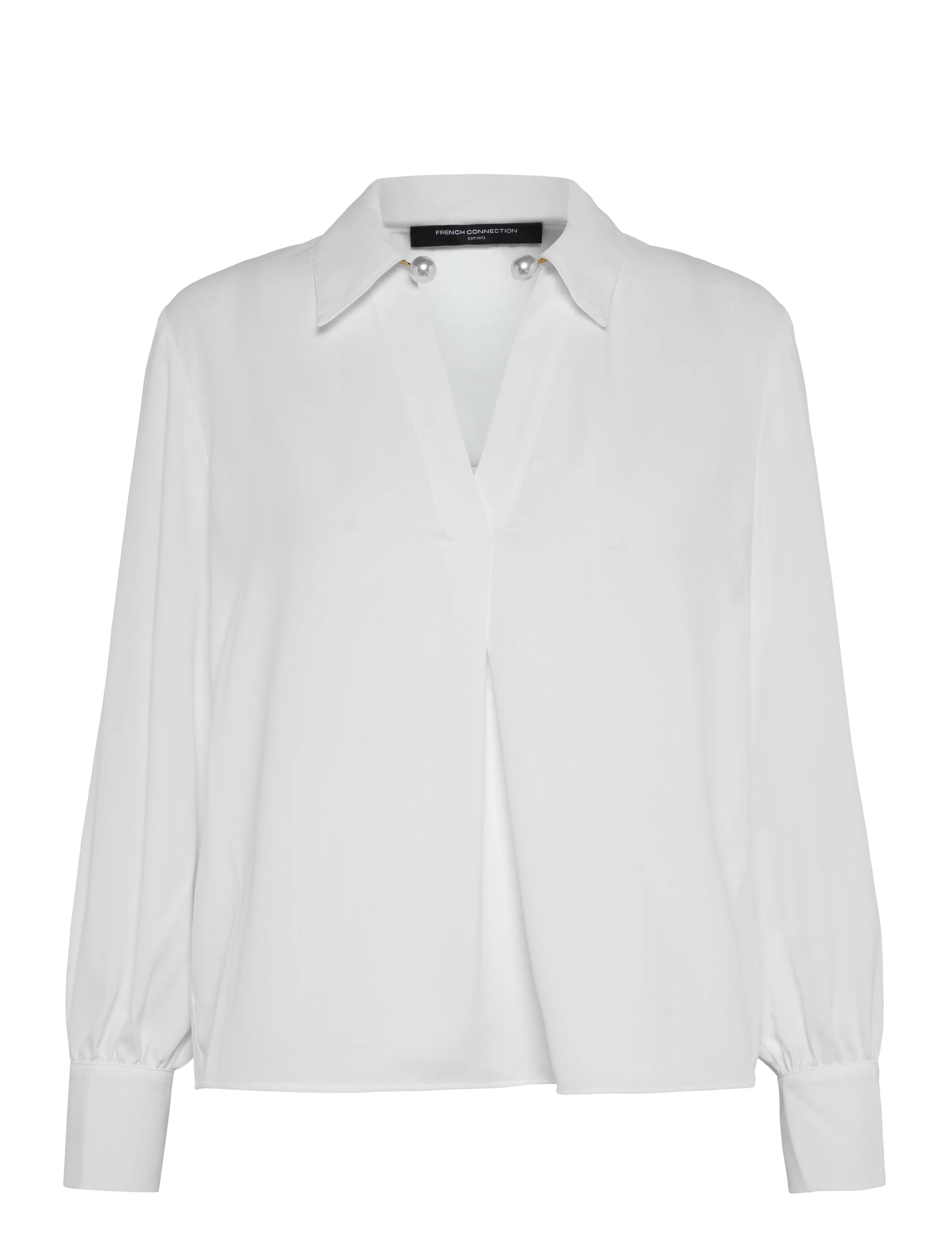 French Connection AREZZO BALLON SLEEVE SHIRT - Blouses - WINTER WHITE / white