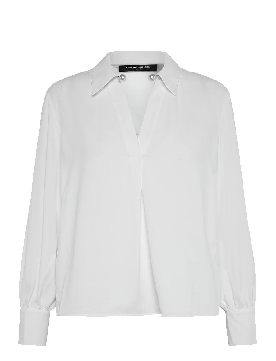 French Connection - AREZZO BALLON SLEEVE SHIRT - bluzki z długimi rękawami - winter white - 1