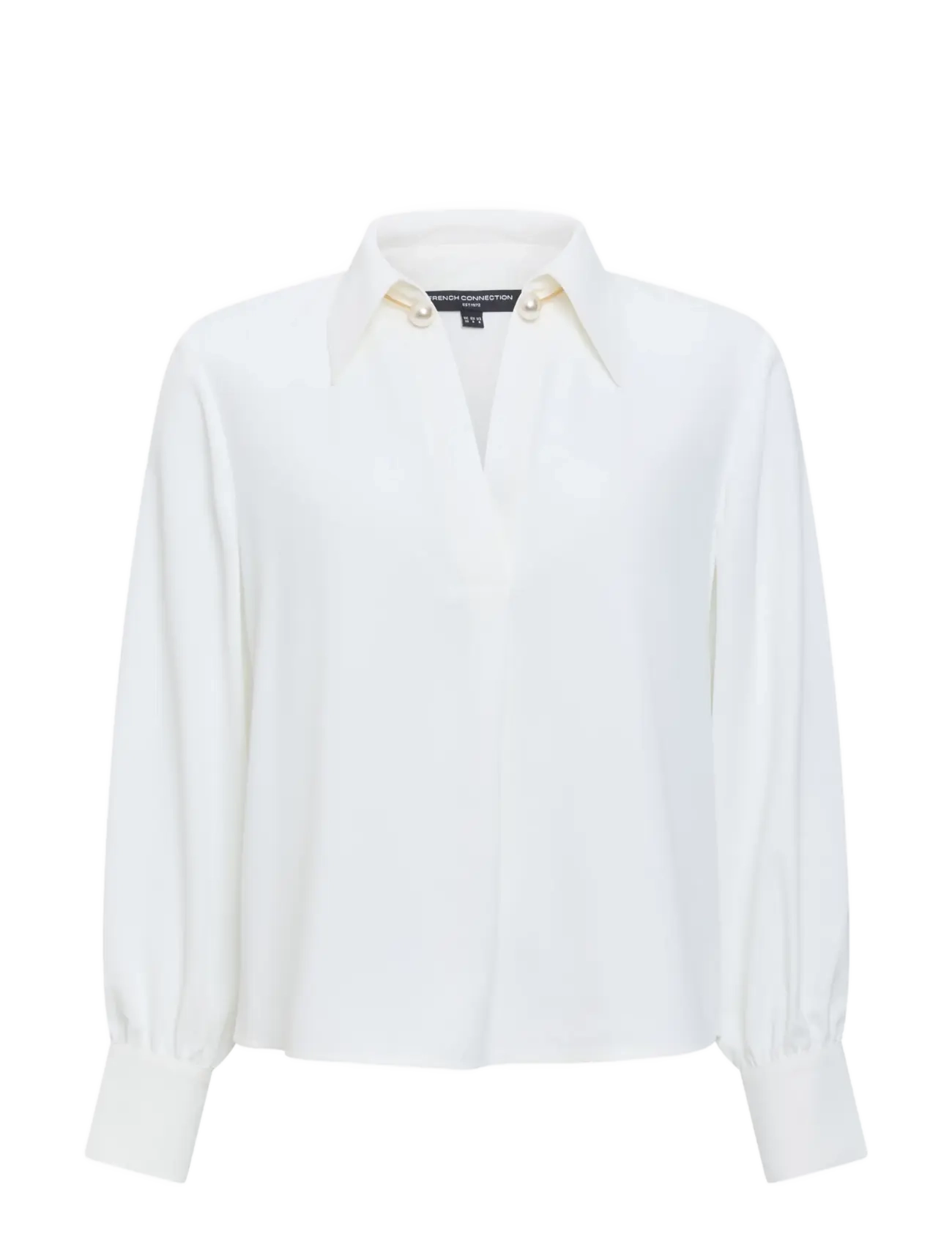 French Connection - AREZZO BALLON SLEEVE SHIRT - långärmade blusar - winter white - 1