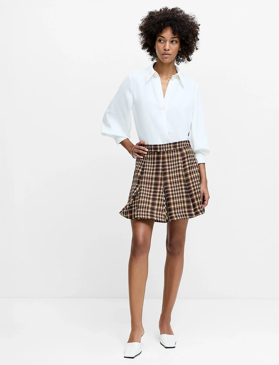 French Connection - AREZZO BALLON SLEEVE SHIRT - långärmade blusar - winter white - 0