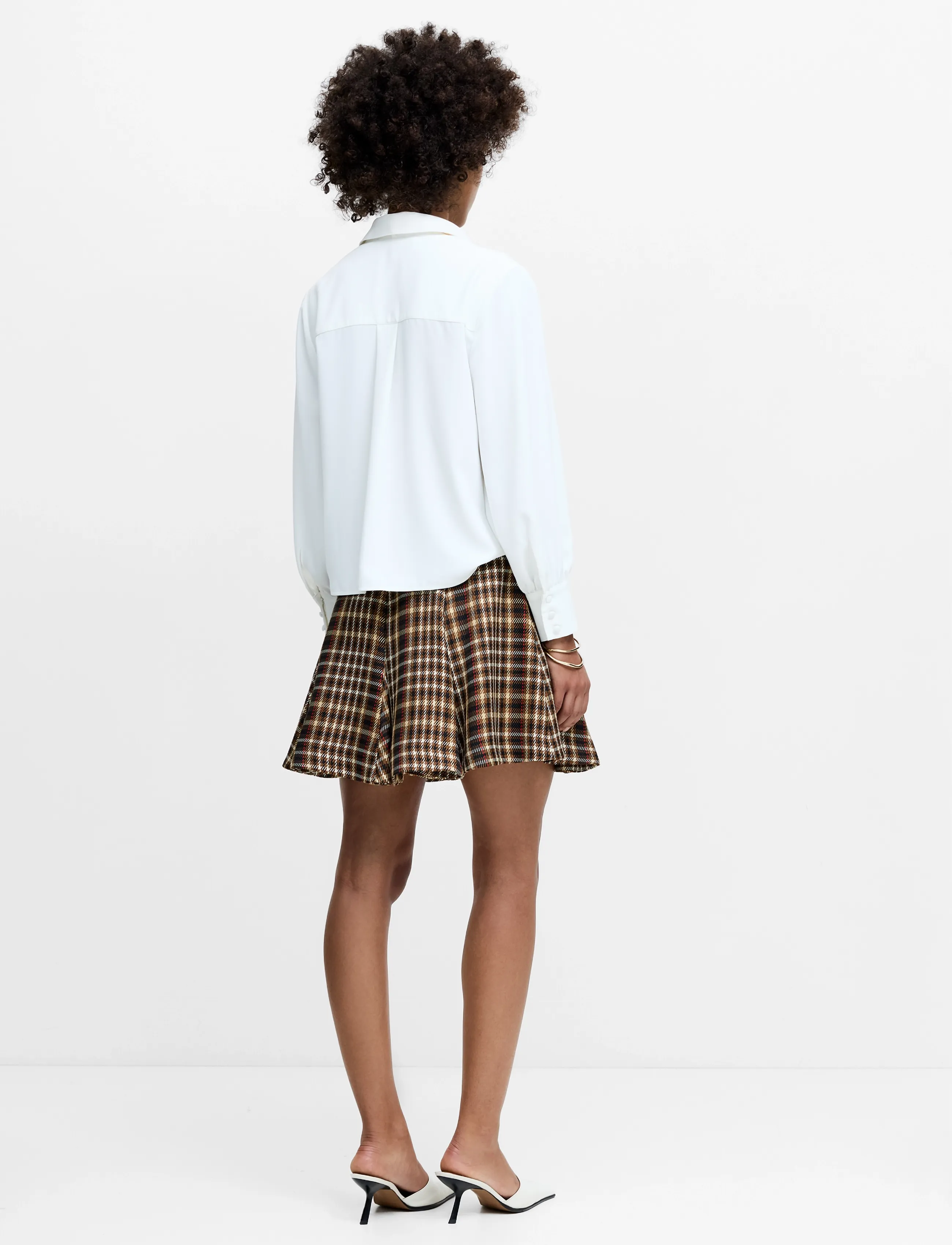French Connection - AREZZO BALLON SLEEVE SHIRT - långärmade blusar - winter white - 4