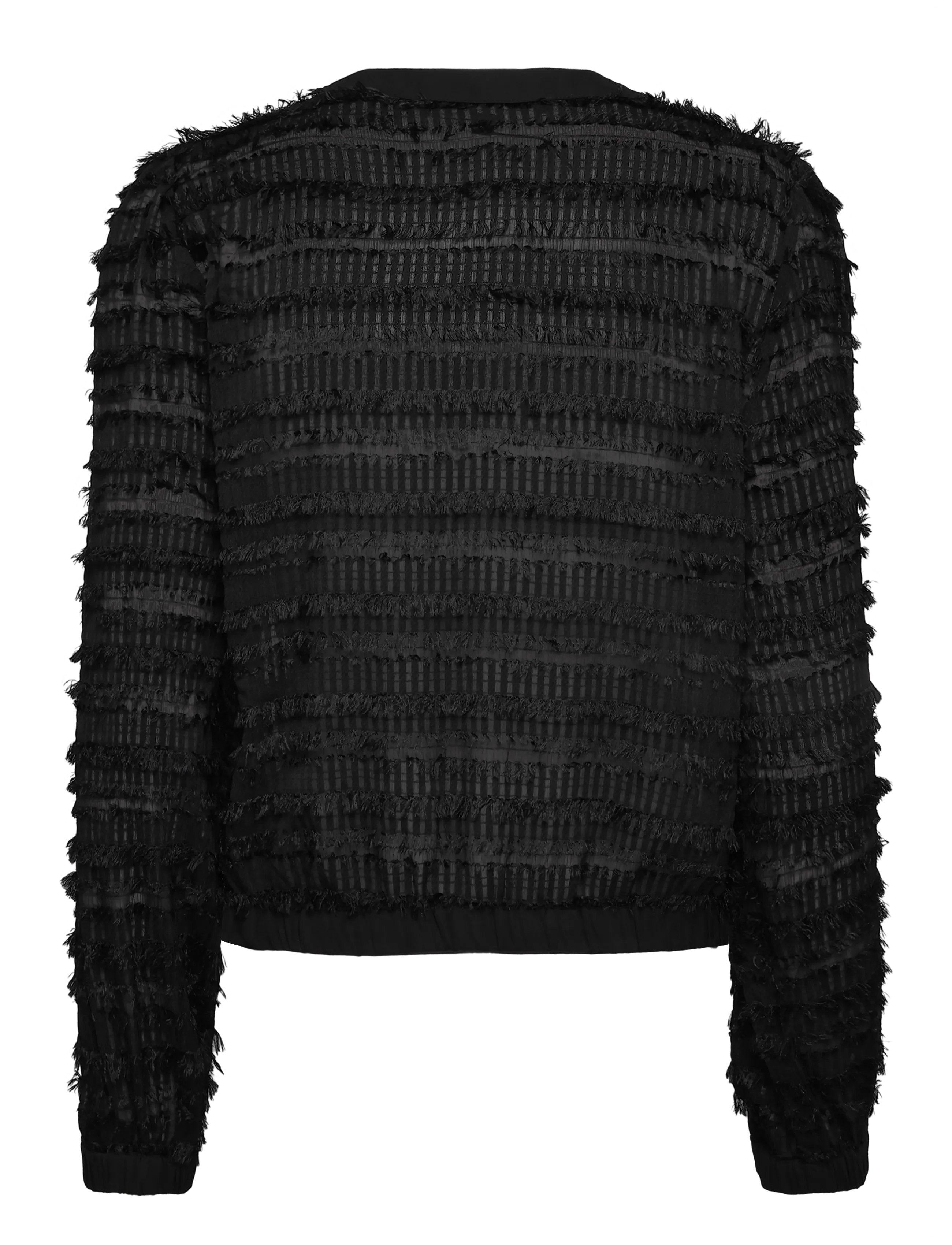 French Connection - ALANA TEXURED CHIFFON BLOUSE - long sleeved blouses - black - 2