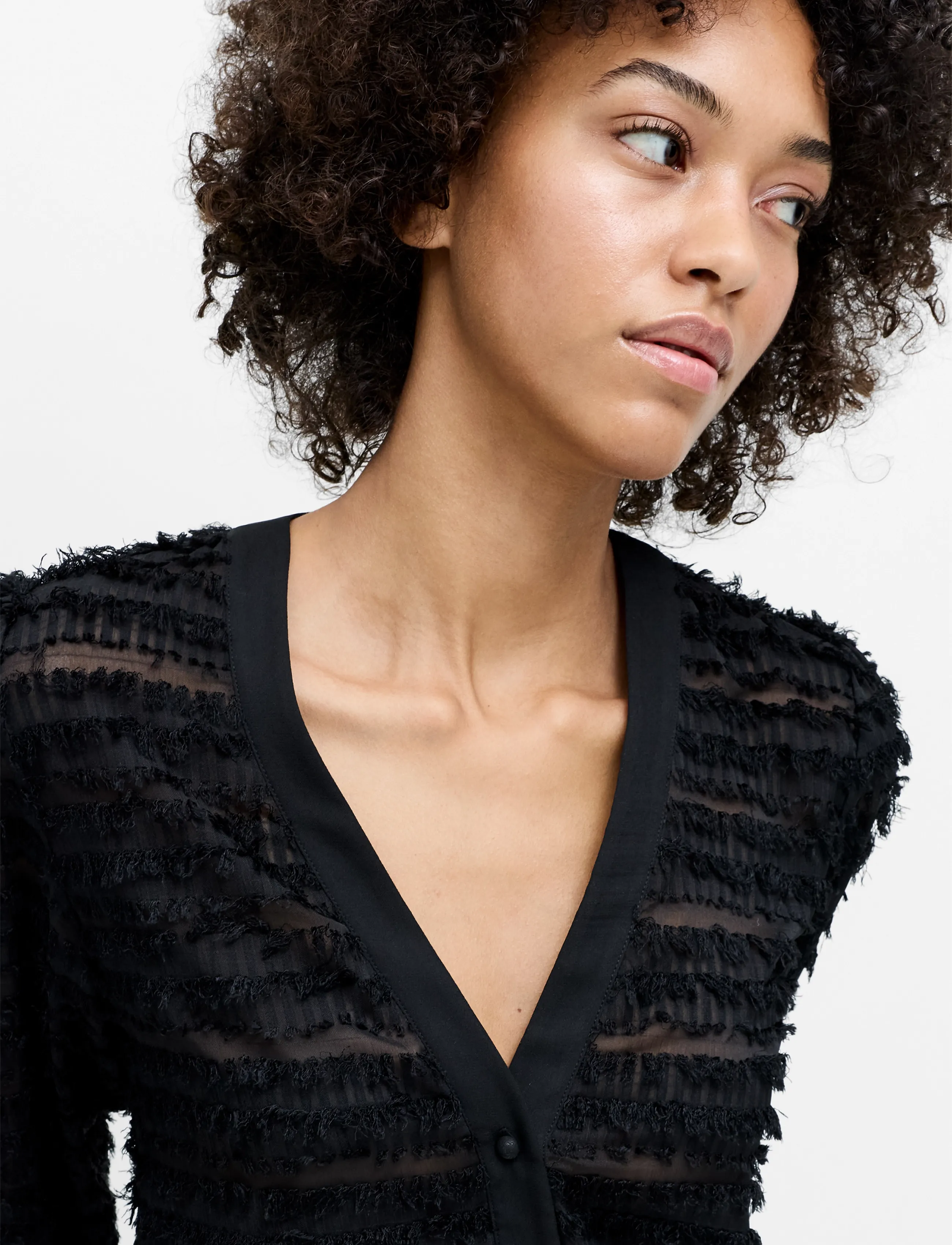 French Connection Alana Texured Chiffon Blouse blusar dam – bild 2