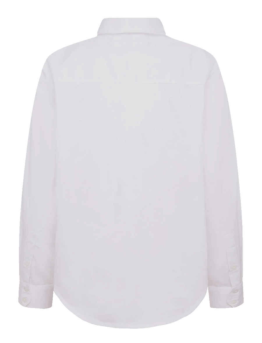 French Connection - ALEXIS COTTON EMBROIDERED LINE DRAWING SHIRT - langärmlige hemden - lin wht/rouge red - 2