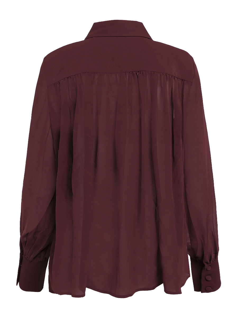 French Connection - AREZZO WIDE SHOULDER SHIRT - langærmede skjorter - cherry liqueur - 2