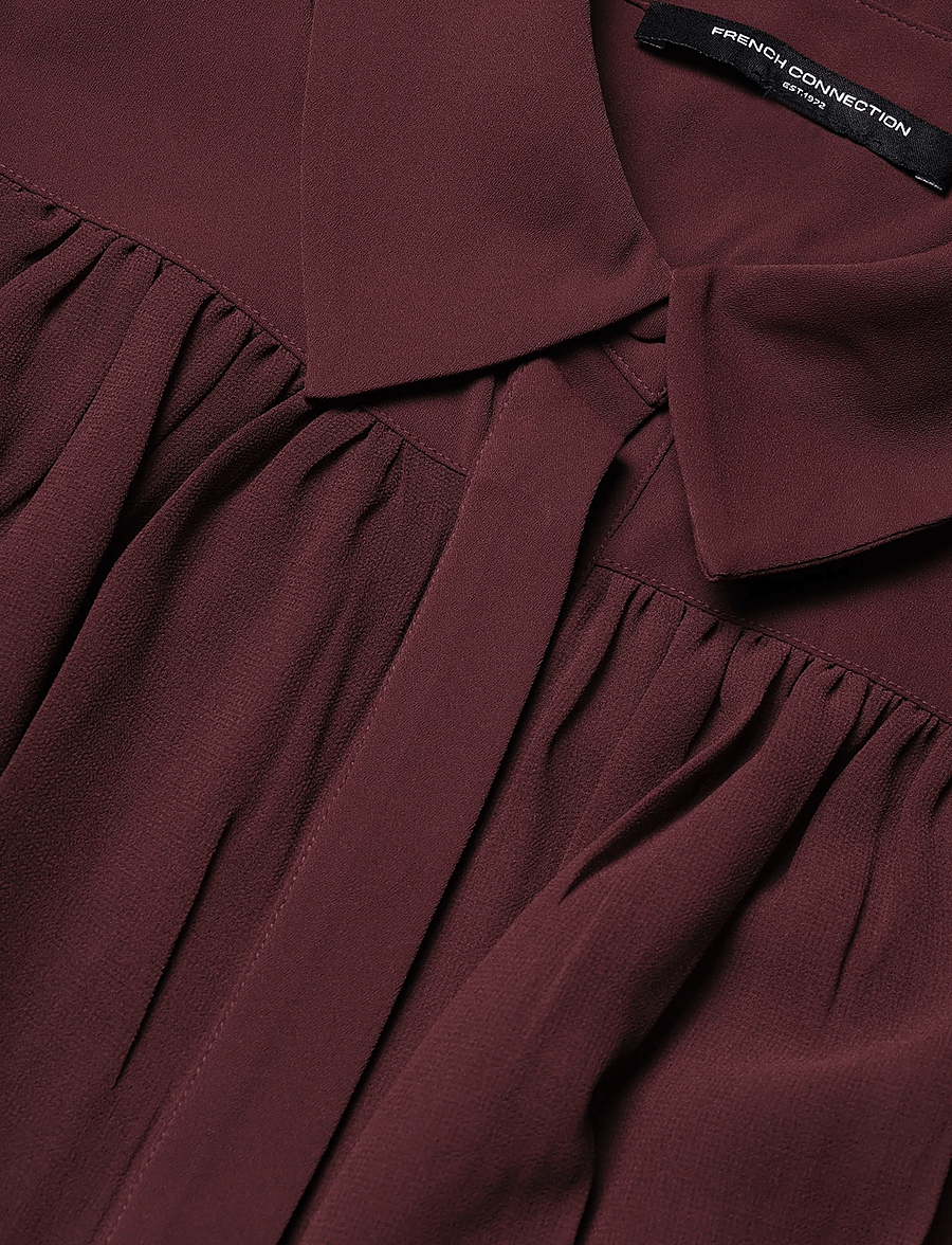 French Connection - AREZZO WIDE SHOULDER SHIRT - langærmede skjorter - cherry liqueur - 5