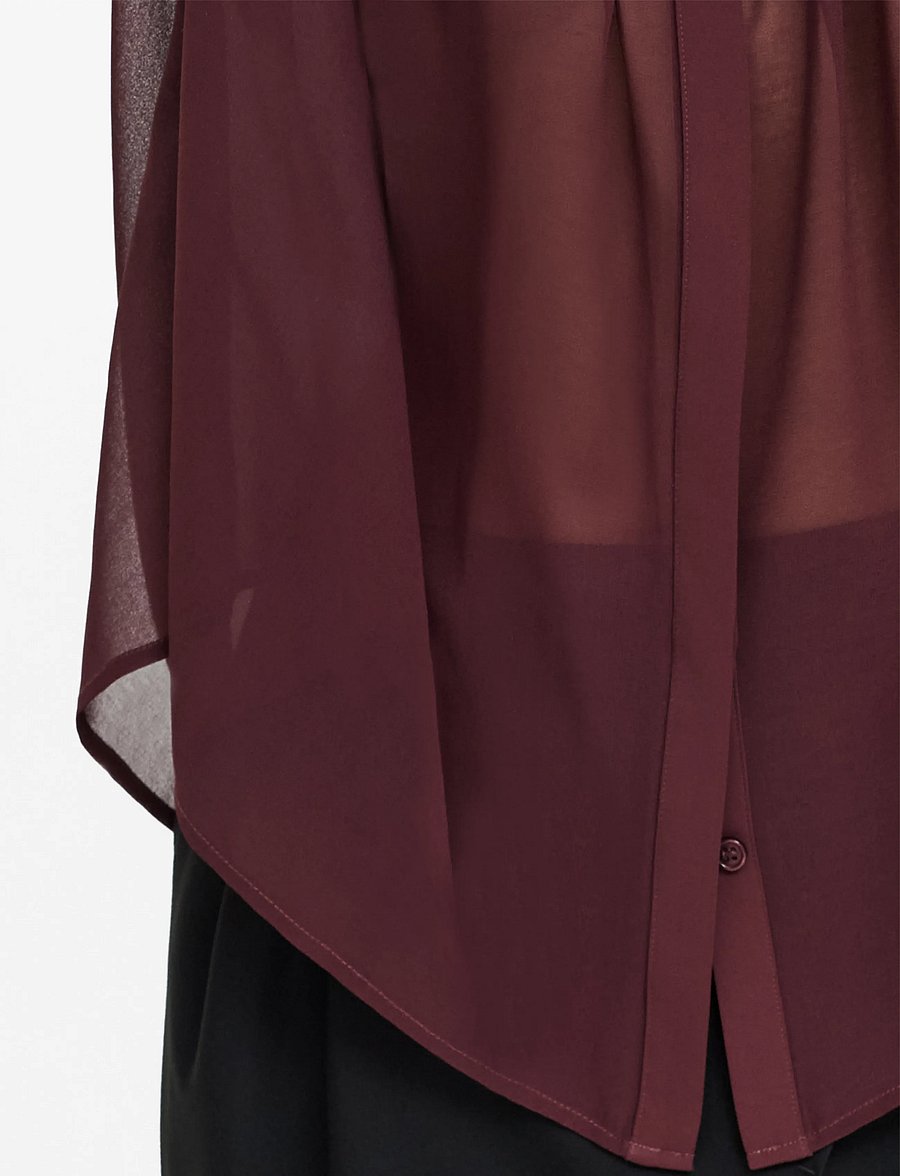 French Connection - AREZZO WIDE SHOULDER SHIRT - langærmede skjorter - cherry liqueur - 4