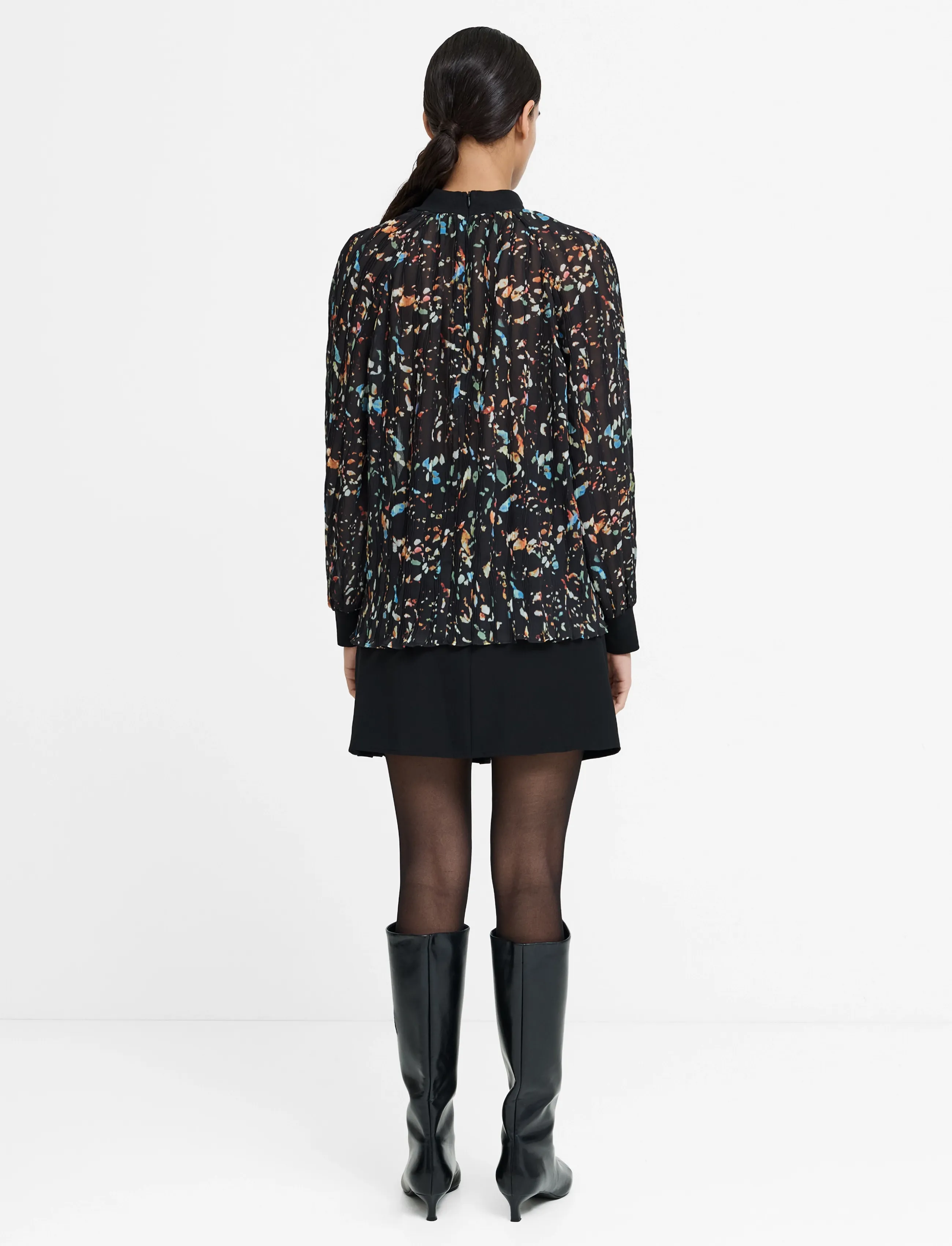 French Connection - KYLIE CLAUDETTE TOP - långärmade blusar - black multi - 3