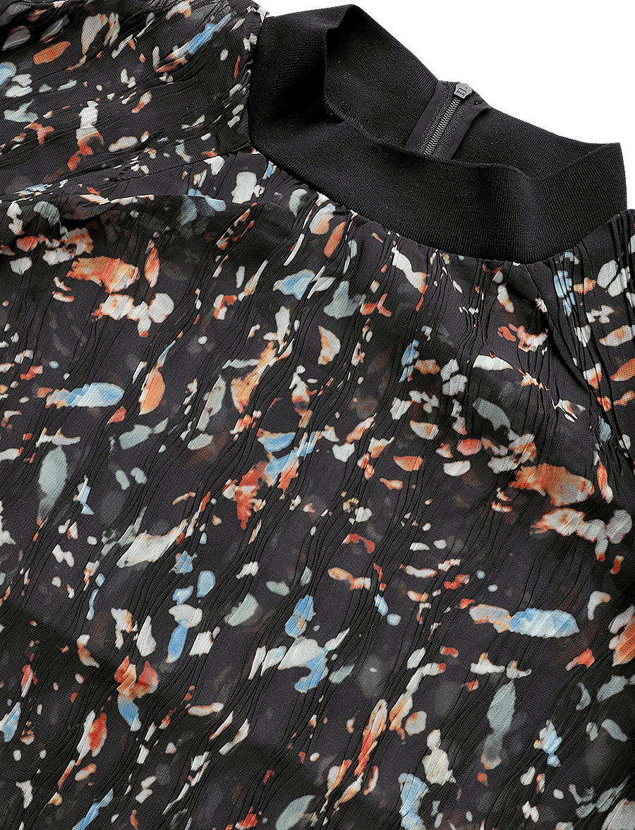French Connection - KYLIE CLAUDETTE TOP - langärmelige blusen - black multi - 5