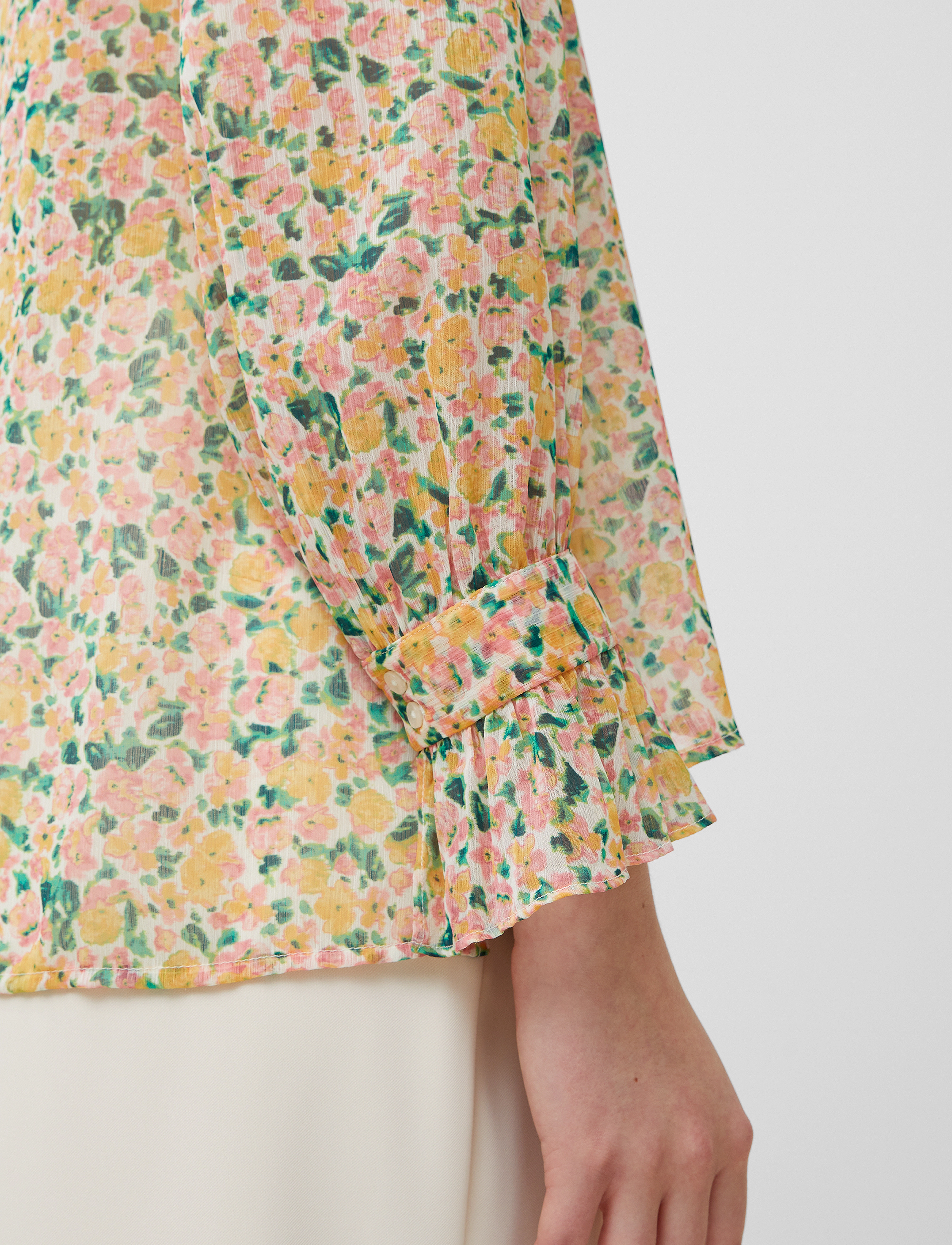 French Connection - ALEEZIA HALLIE CRINKLE SHIRT - pear - 4