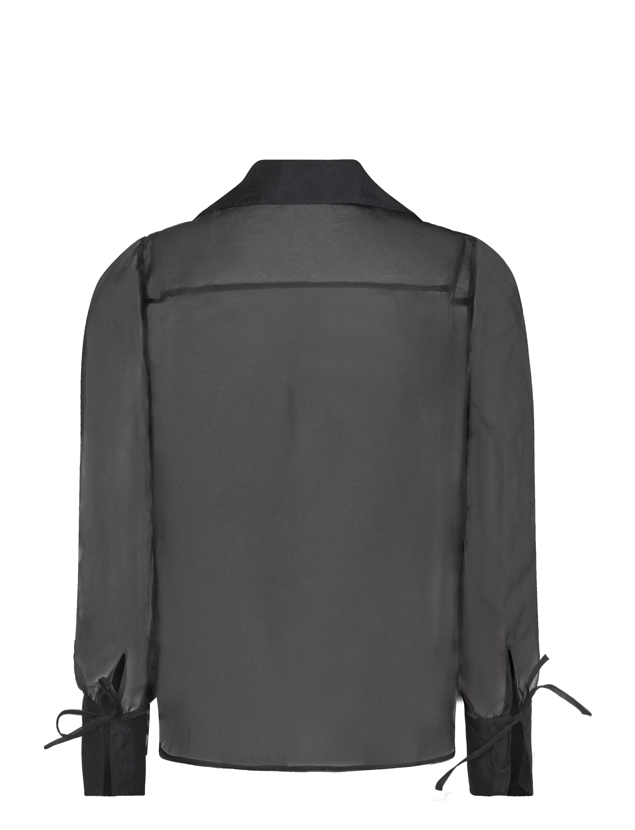 French Connection MAI FLORAL DETAIL TIE CUFF SHIRT - Särgid - BLACK / black